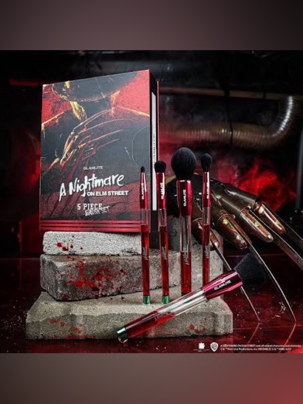 Nightmare on Elm Street 5 Piece Makeup Brush Set New in Sealed Box! Limited Ed